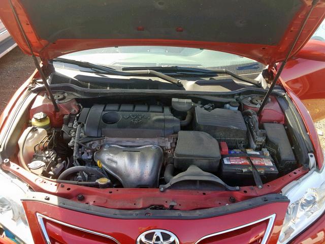 4T4BF3EK5BR105472 - 2011 TOYOTA CAMRY BASE RED photo 7