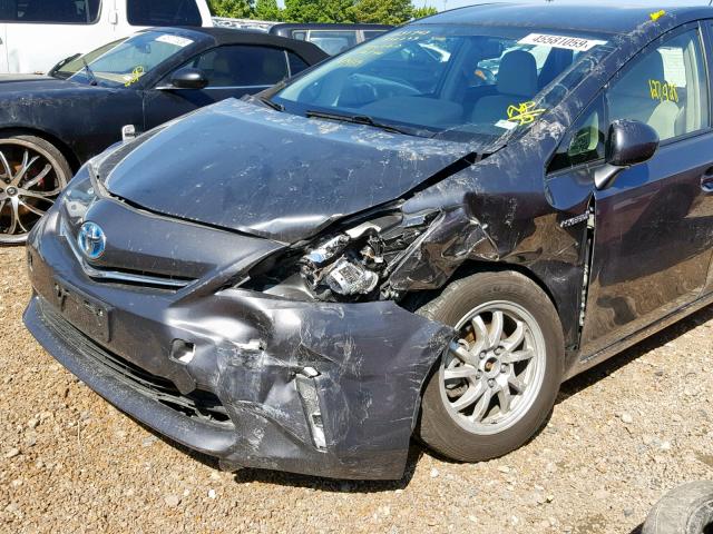 JTDZN3EU6D3188324 - 2013 TOYOTA PRIUS V GRAY photo 9