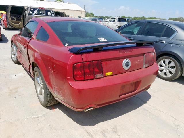 1ZVHT82H285196918 - 2008 FORD MUSTANG GT MAROON photo 3