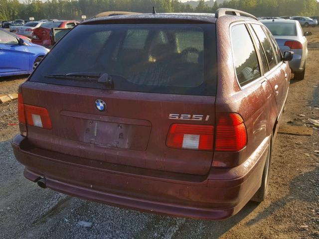 WBADS43461GD84635 - 2001 BMW 525 IT AUT MAROON photo 4
