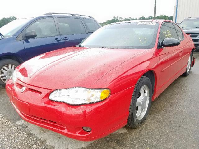 2G1WX12K649289688 - 2004 CHEVROLET MONTE CARL RED photo 2