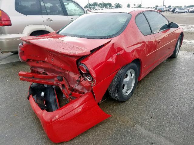 2G1WX12K649289688 - 2004 CHEVROLET MONTE CARL RED photo 4