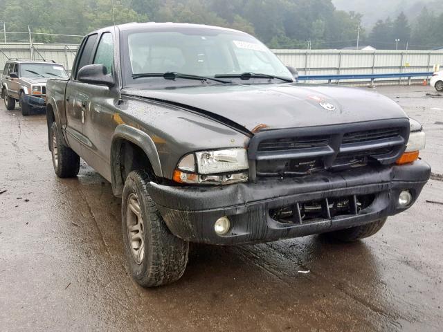 1D7HG48N04S654406 - 2004 DODGE DAKOTA QUA GRAY photo 1