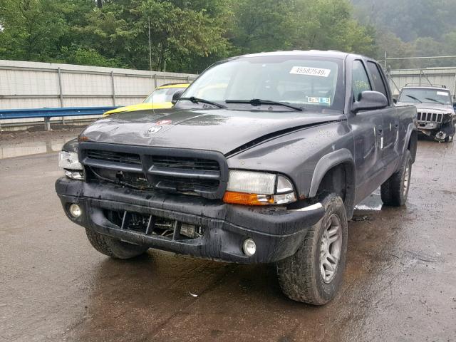 1D7HG48N04S654406 - 2004 DODGE DAKOTA QUA GRAY photo 2