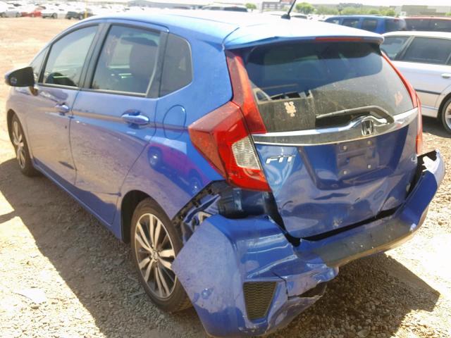 3HGGK5H83FM745851 - 2015 HONDA FIT EX BLUE photo 3