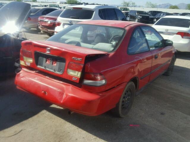 1HGEJ6123WL098309 - 1998 HONDA CIVIC DX RED photo 4