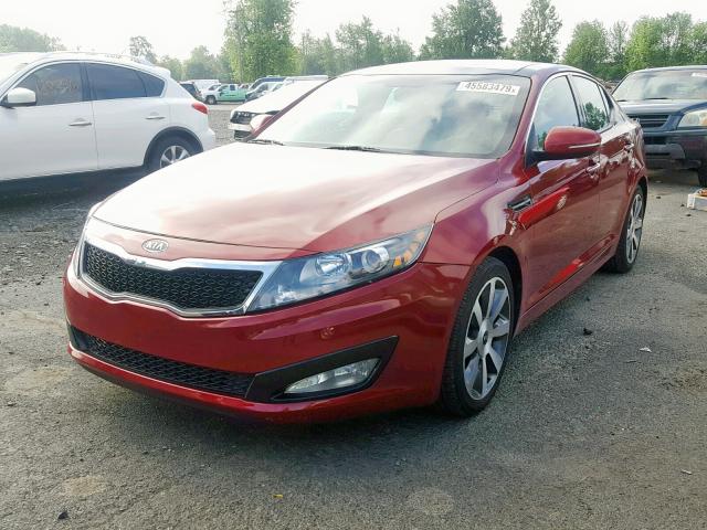 KNAGR4A67B5122923 - 2011 KIA OPTIMA SX RED photo 2