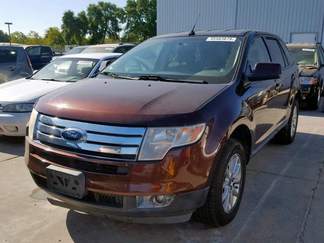 2FMDK3JC4ABA35982 - 2010 FORD EDGE SEL MAROON photo 2