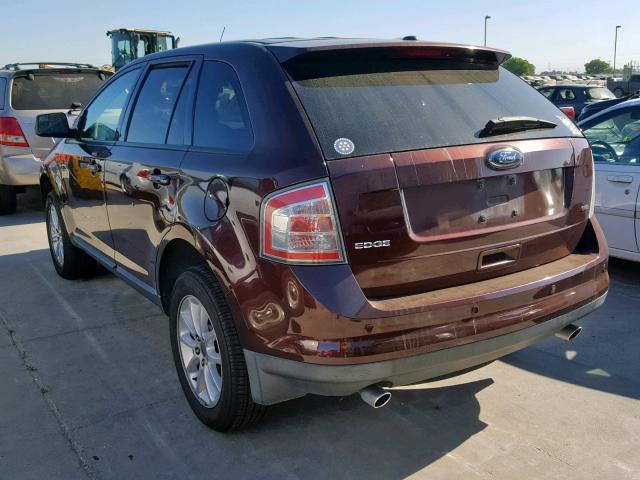 2FMDK3JC4ABA35982 - 2010 FORD EDGE SEL MAROON photo 3