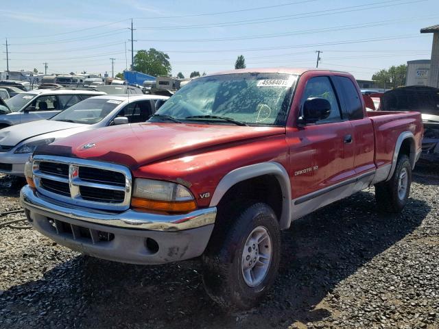 1B7GG23Y7VS277778 - 1997 DODGE DAKOTA RED photo 2