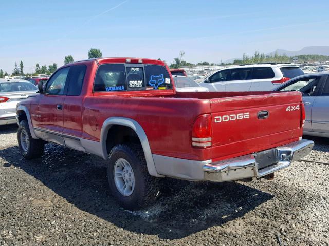 1B7GG23Y7VS277778 - 1997 DODGE DAKOTA RED photo 3