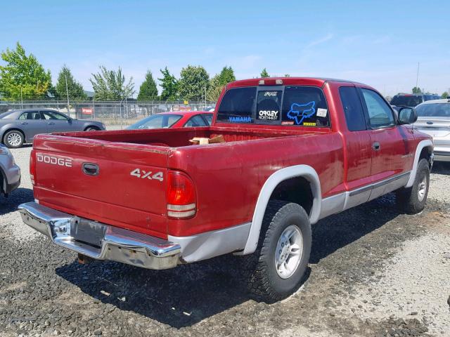 1B7GG23Y7VS277778 - 1997 DODGE DAKOTA RED photo 4