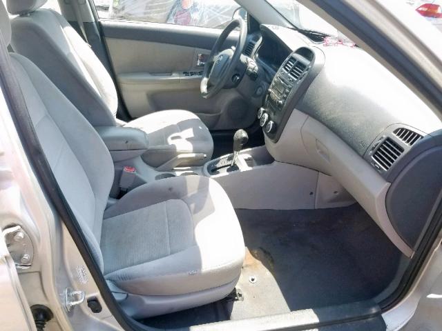 KNAFE221895653167 - 2009 KIA SPECTRA EX SILVER photo 5