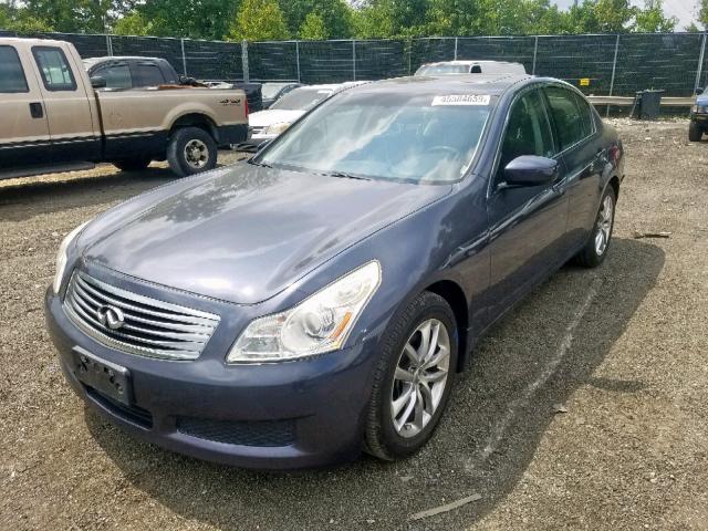 JNKCV61F59M053866 - 2009 INFINITI G37 BLUE photo 2