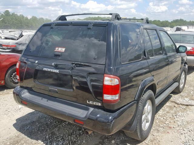 JN8DR09XX1W580769 - 2001 NISSAN PATHFINDER BLACK photo 4