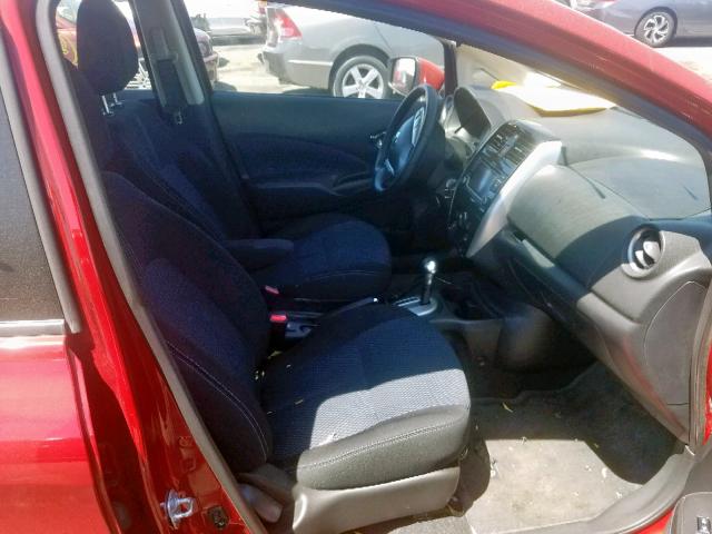 3N1CE2CP0FL436137 - 2015 NISSAN VERSA NOTE RED photo 5