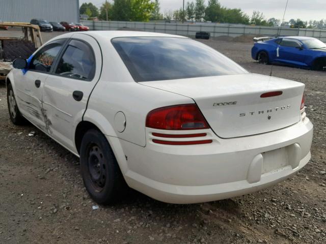 1B3EL36X94N309527 - 2004 DODGE STRATUS SE WHITE photo 3