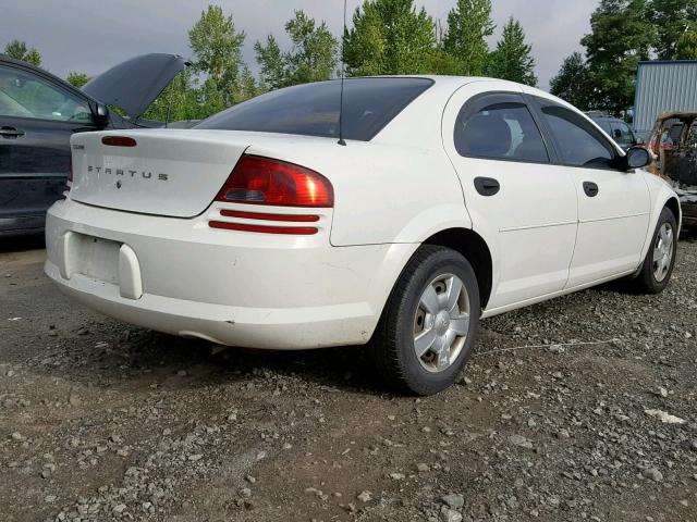 1B3EL36X94N309527 - 2004 DODGE STRATUS SE WHITE photo 4