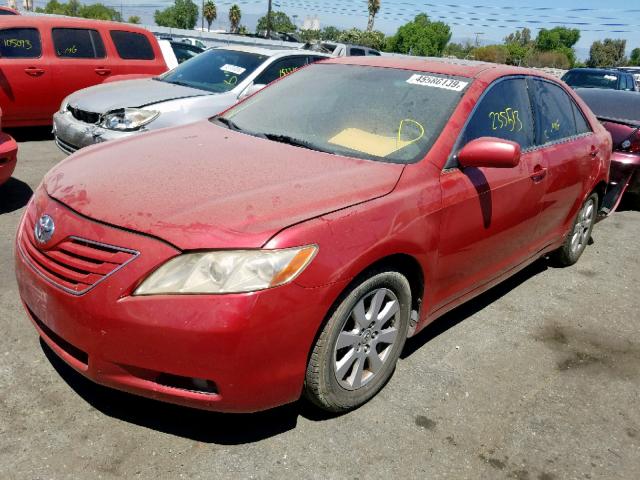 4T1BK46K87U002709 - 2007 TOYOTA CAMRY LE RED photo 2