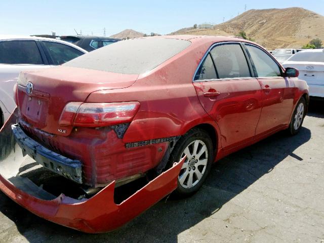 4T1BK46K87U002709 - 2007 TOYOTA CAMRY LE RED photo 4