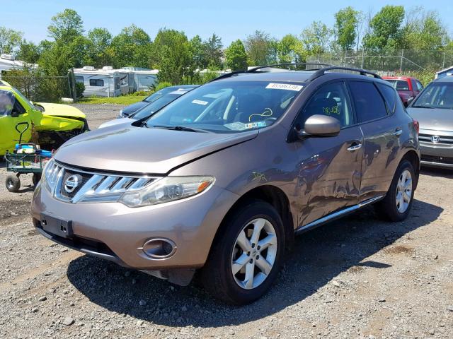 JN8AZ18W19W107520 - 2009 NISSAN MURANO S BROWN photo 2