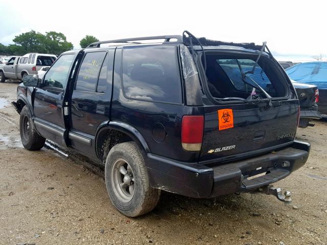 1GNCS13W1Y2234958 - 2000 CHEVROLET BLAZER BLACK photo 3