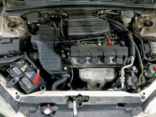 1HGES26762L022054 - 2002 HONDA CIVIC EX TAN photo 7