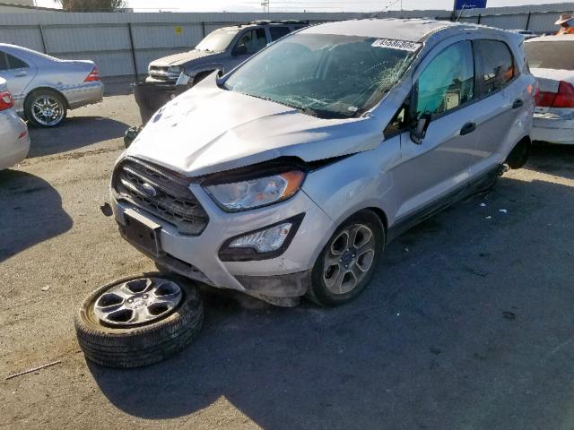 MAJ3P1REXJC247867 - 2018 FORD ECOSPORT S SILVER photo 2