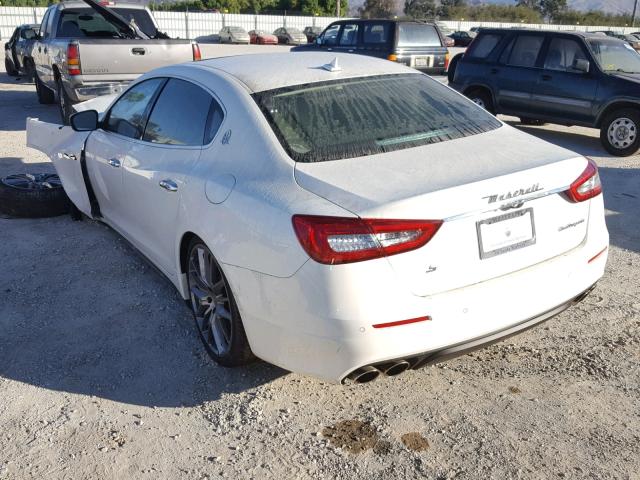 ZAM56YPAXJ1305000 - 2018 MASERATI QUATTROPOR WHITE photo 3