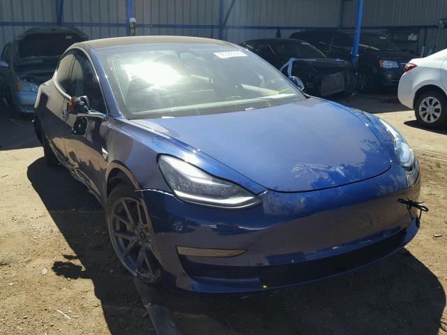 5YJ3E1EA4JF041949 - 2018 TESLA MODEL 3 BLUE photo 1