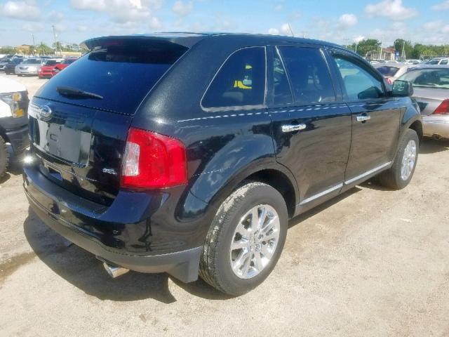 2FMDK3JC3BBA67968 - 2011 FORD EDGE SEL BLACK photo 4