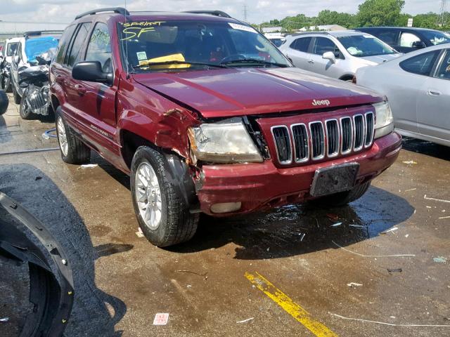 1J4GW58JX2C230728 - 2002 JEEP GRAND CHER BURGUNDY photo 1