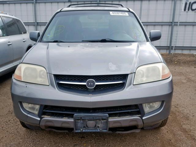 2HNYD18272H522832 - 2002 ACURA MDX GRAY photo 9