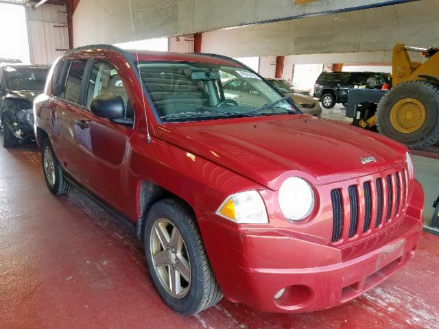 1J8FT47W17D121229 - 2007 JEEP COMPASS RED photo 1