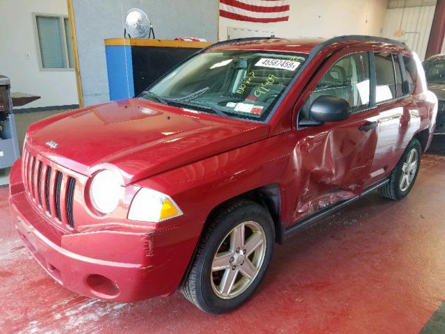 1J8FT47W17D121229 - 2007 JEEP COMPASS RED photo 2