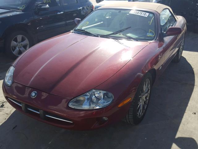 SAJGX2242WC024444 - 1998 JAGUAR XK8 BURGUNDY photo 2