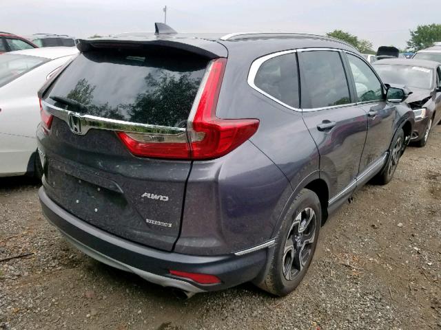 2HKRW2H97HH610271 - 2017 HONDA CR-V TOURI GRAY photo 4