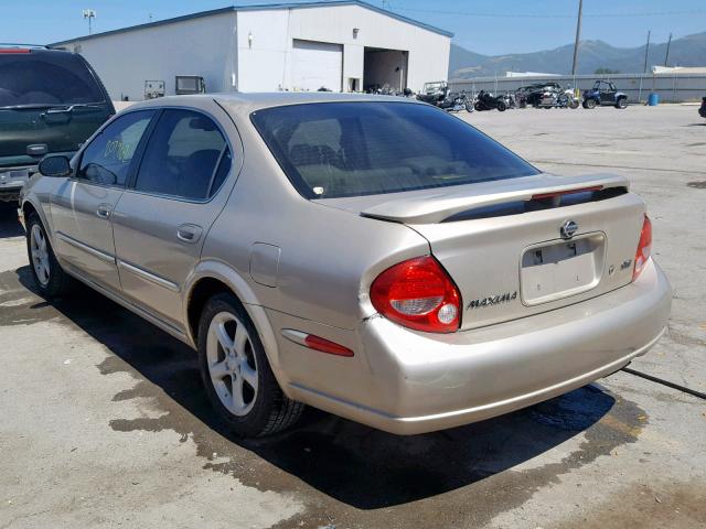 JN1CA31DX1T618023 - 2001 NISSAN MAXIMA GXE TAN photo 3