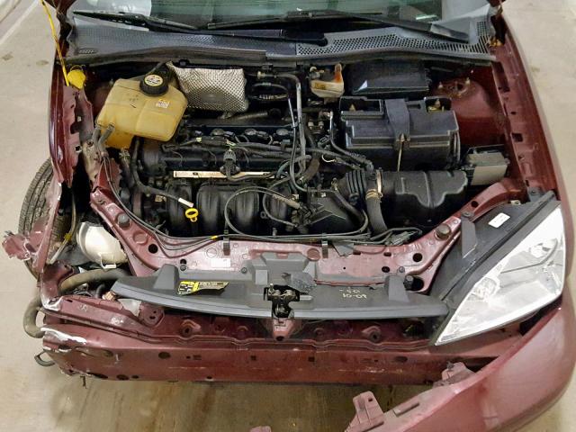 1FAFP34N86W124493 - 2006 FORD FOCUS ZX4 MAROON photo 7