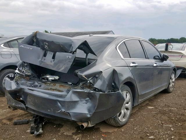 1HGCP36859A022141 - 2009 HONDA ACCORD EXL GRAY photo 4