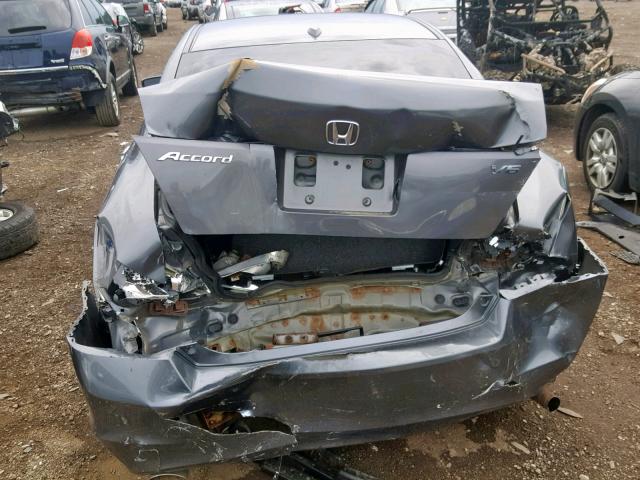 1HGCP36859A022141 - 2009 HONDA ACCORD EXL GRAY photo 9