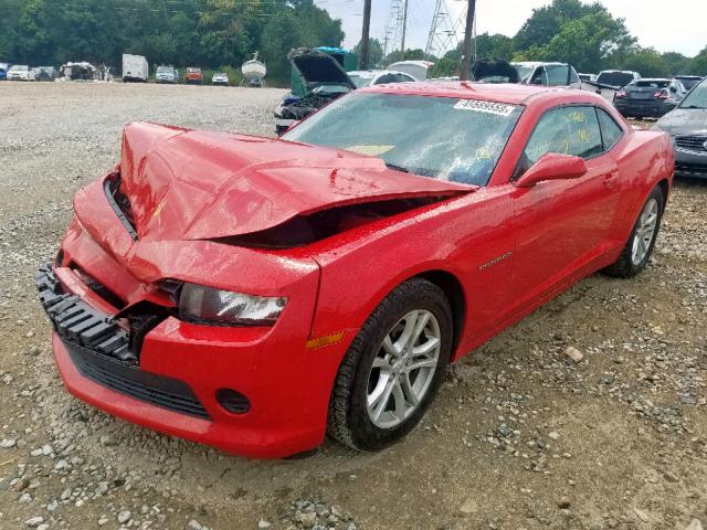 2G1FB1E32F9216369 - 2015 CHEVROLET CAMARO LS RED photo 2