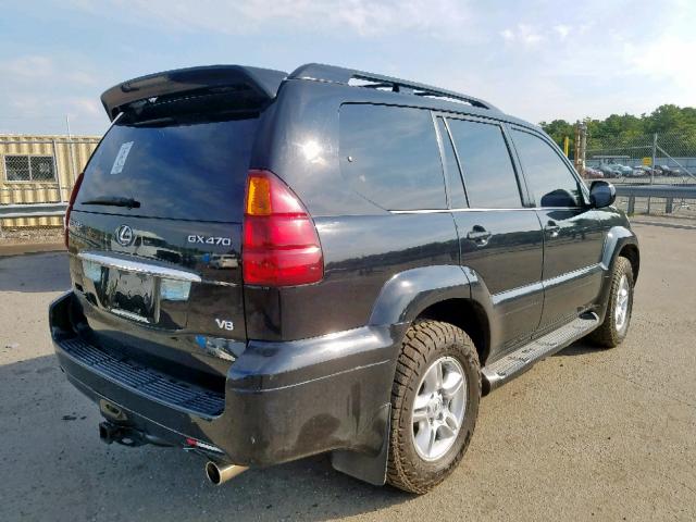 JTJBT20X050079652 - 2005 LEXUS GX 470 BLACK photo 4