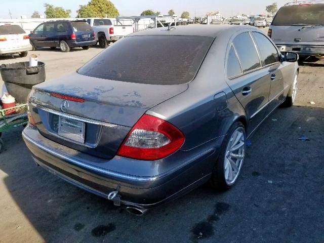 WDBUF56X08B323514 - 2008 MERCEDES-BENZ E 350 BLUE photo 4