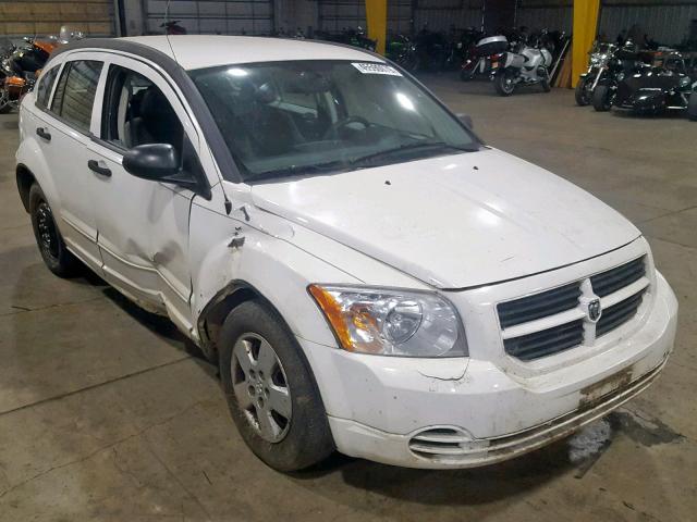 1B3HB28B87D242781 - 2007 DODGE CALIBER WHITE photo 1