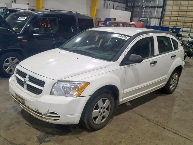 1B3HB28B87D242781 - 2007 DODGE CALIBER WHITE photo 2