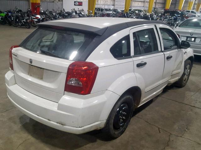 1B3HB28B87D242781 - 2007 DODGE CALIBER WHITE photo 4