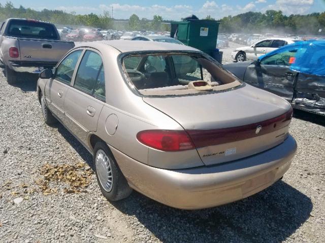 1MEFM10P8XW600594 - 1999 MERCURY TRACER GS BEIGE photo 3