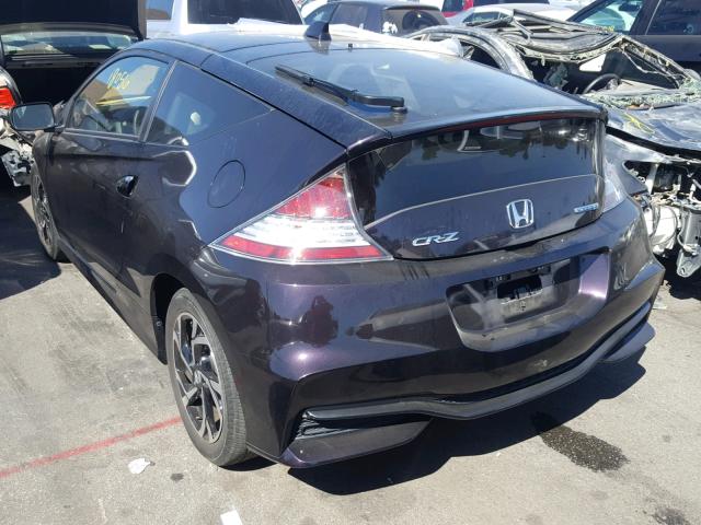 JHMZF1C60GS000427 - 2016 HONDA CR-Z EX PURPLE photo 3