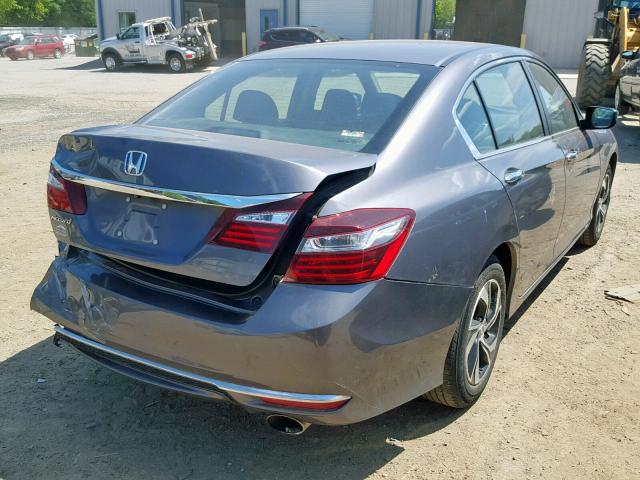 1HGCR2F38GA108016 - 2016 HONDA ACCORD LX GRAY photo 4